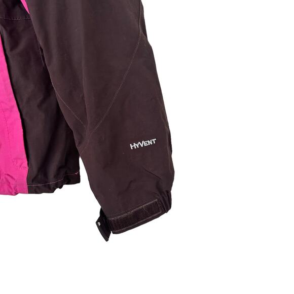 The North Face Hyvent 3 in 1 Pink Brown Jacket Sz M - Picture 3 of 9